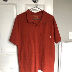 Rhythm Vintage Terry Ss Polo Red M